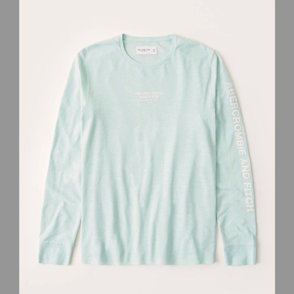 NWT Abercrombie Long-Sleeve Logo Tee